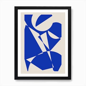Blue Abstract Female 2 Art Print