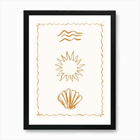 Sand, Sun and Sea Poster Art Print