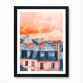 Paris Rooftops Morning Skyline 4 Poster