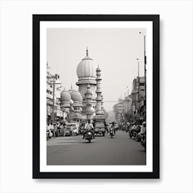 Delhi, India, Black And White Old Photo 3 Art Print