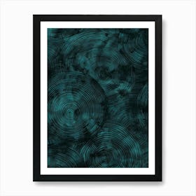 Teal Swirls 1 Art Print