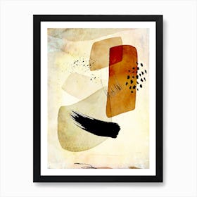 Boho Abstract Art Illustration In A Photomontage Style 78 Art Print