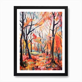 Autumn City Park Painting Stanley Park Blackpool United Kingdom 1 Art Print