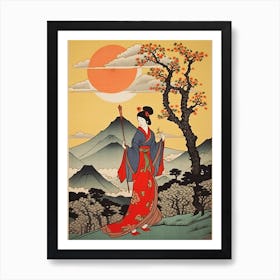 Osorezan, Japan Vintage Travel Art 2 Art Print