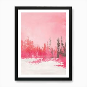 Pink Forest Canvas Print Art Print