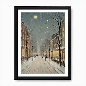 Snowing In The Street Art Print