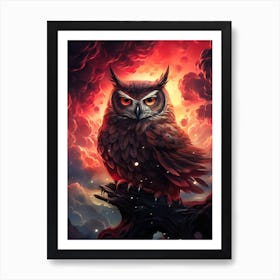 Owl In The Sky 1 Art Print