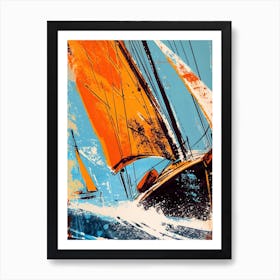 Sailboats 5 sport Art Print