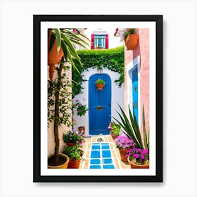 Blue Door morocco 1 Art Print