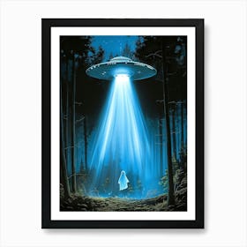 Aliens In The Woods 1 Art Print