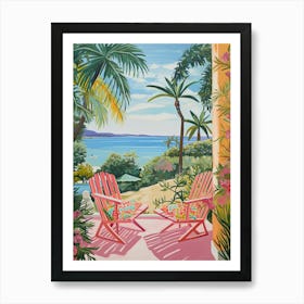 Palm Beach, Australia, Matisse And Rousseau Style 4 Art Print