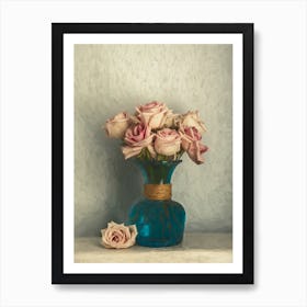 Gradually Withering Roses Art Print