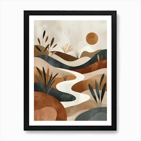 Desert Landscape Canvas Print 4 Art Print