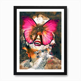 The Butterfly Of Marilyn Monroe Art Print