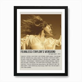 Fearless (Taylor S Version) By Taylor Swift 2021 Poster Art Print