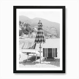 Positano Flair - Italy Travel Photography - Black And White Art Print