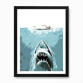 Great White Shark jaws Art Print