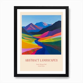 Colourful Abstract Denali National Park Usa 2 Poster Art Print