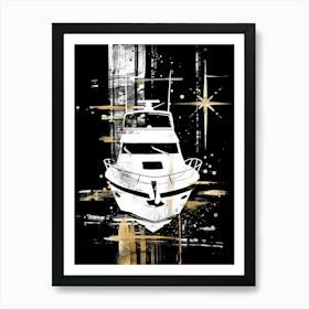 Boat With Stars Art Print