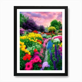 Colorful Flower Garden Art Print