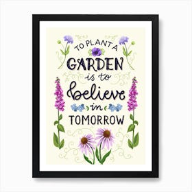 To Plant A Garden (Pink) Art Print