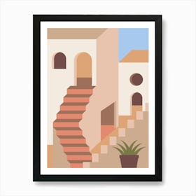 Santa Fe. Boho travel art. Egypt poster — boho travel poster Art Print