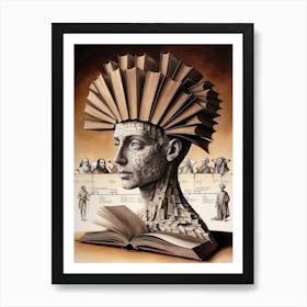 Book Head 2 Art Print