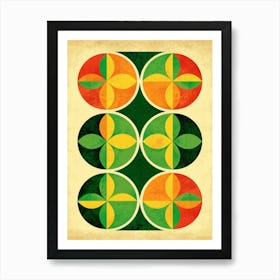 Rasta Circles Art Print