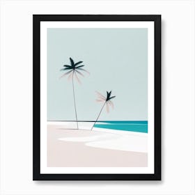 Muri Beach Cook Islands Simplistic Tropical Destination Art Print