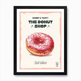 Red Velvet Donut The Donut Shop 0 Art Print