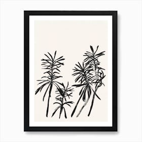 Black Tropical Poster