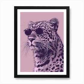 Leopard In Sunglasses Art Print