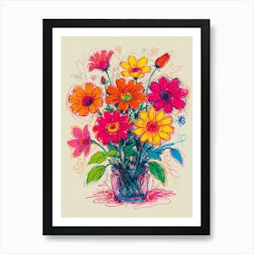 Flowers In A Vase 6 Art Print