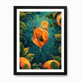 Cocktail With Oranges 8 Art Print