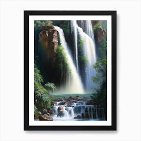 Marojejy National Park Waterfall, Madagascar Peaceful Oil Art  Art Print