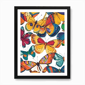 Colorful Butterflies Art Print