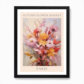 Autumn Flower Market Poster Paris Art Print
