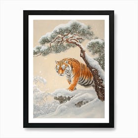 Stunning Tiger In The Snow 7 Poster