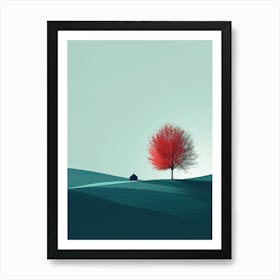 Lone Tree, Minimalism 12 Art Print