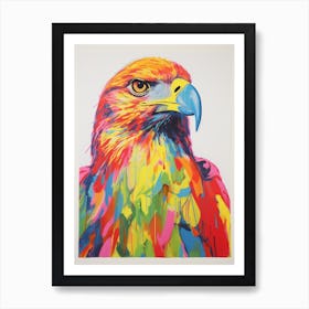 Colourful Bird Painting Hawk 1 Art Print