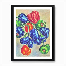 Anaheim Pepper Fauvist vegetable Art Print