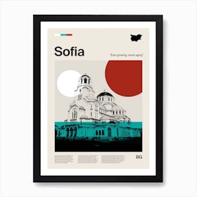 Mid Century Sofia Travel Art Print