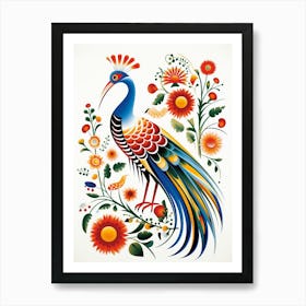 Scandinavian Bird Illustration Pheasant 8 Art Print