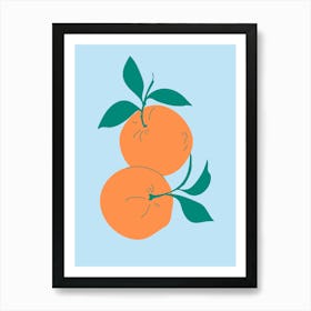 Oranges Colorful Fruit Print Art Print