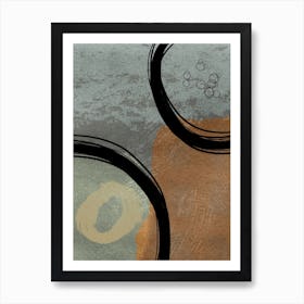 Abstract Circles With Texture 1 Art Print