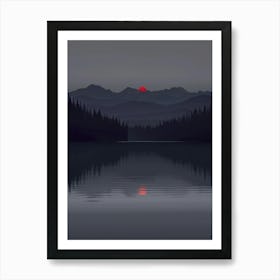 Sunset In The Mountains 58 Art Print