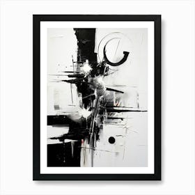 Melancholy Abstract Black And White 4 Art Print