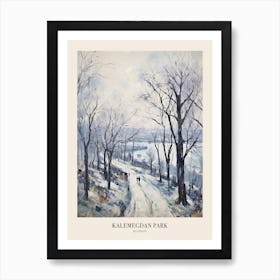 Winter City Park Poster Kalemegdan Park Belgrade Serbia 1 Art Print