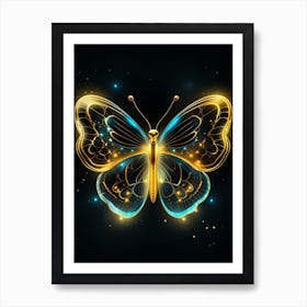 Golden Butterfly 21 Art Print