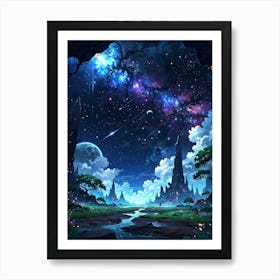 Space Landscape 4 Art Print